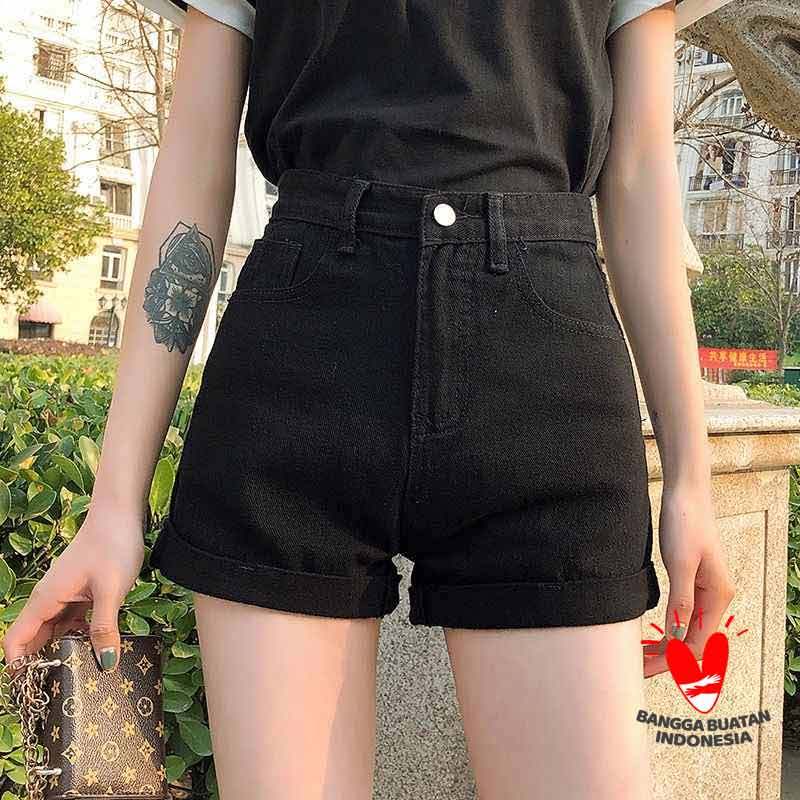 Promo Newlan Dk005 Hot Pants Korean Celana Pendek Denim Pinggang Tinggi Wanita Diskon 29 Di Seller Sentral Fashion Bongas Kab. Subang Blibli