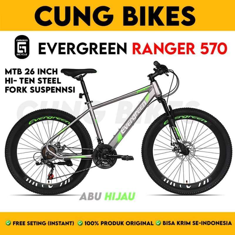 Sepeda Gunung 26 Inch Mtb Evergreen Ranger 570 21 Speed Velg Tinggi