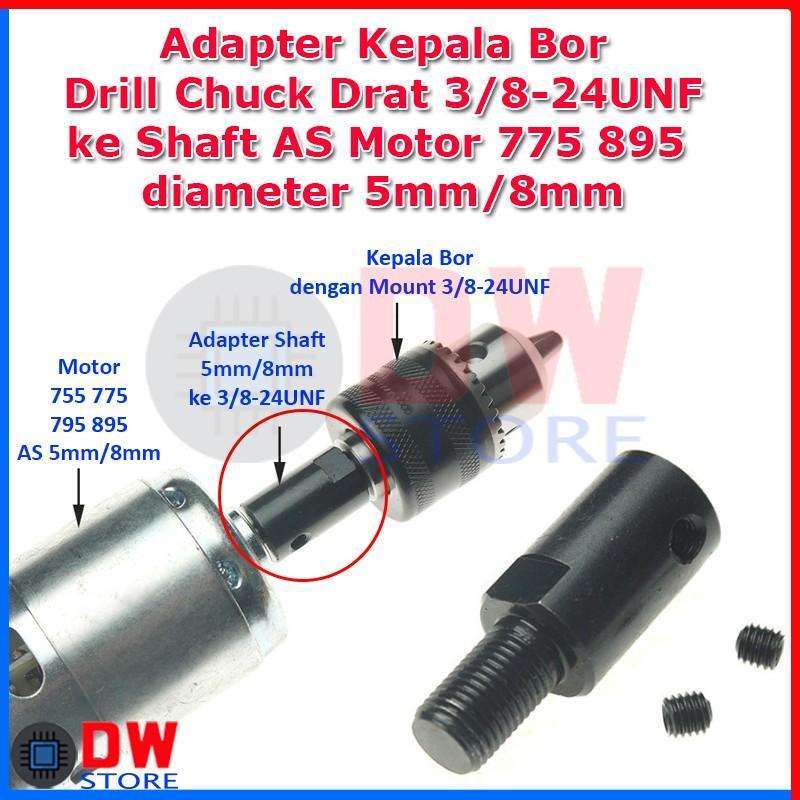 Jual Drill Chuck Adapter Kepala Bor 3/8 