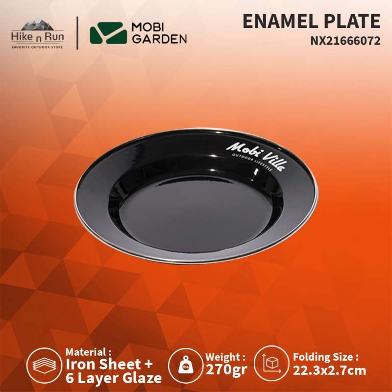 Promo Mobi Garden Piring Serbaguna NX21666072 Enamel Plate Diskon