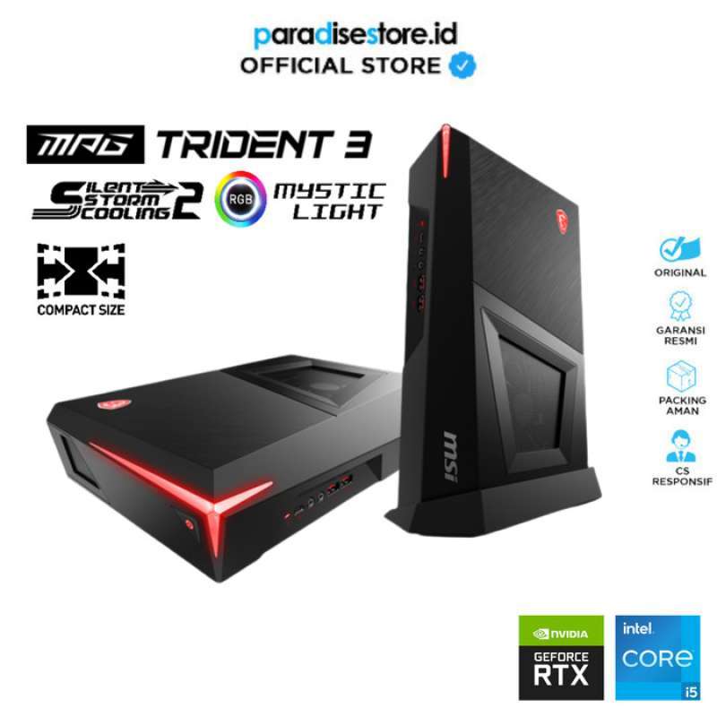 Jual Mini PC Gaming MSI MPG Trident 3 - 228ID Core i5 - 16GB - RTX