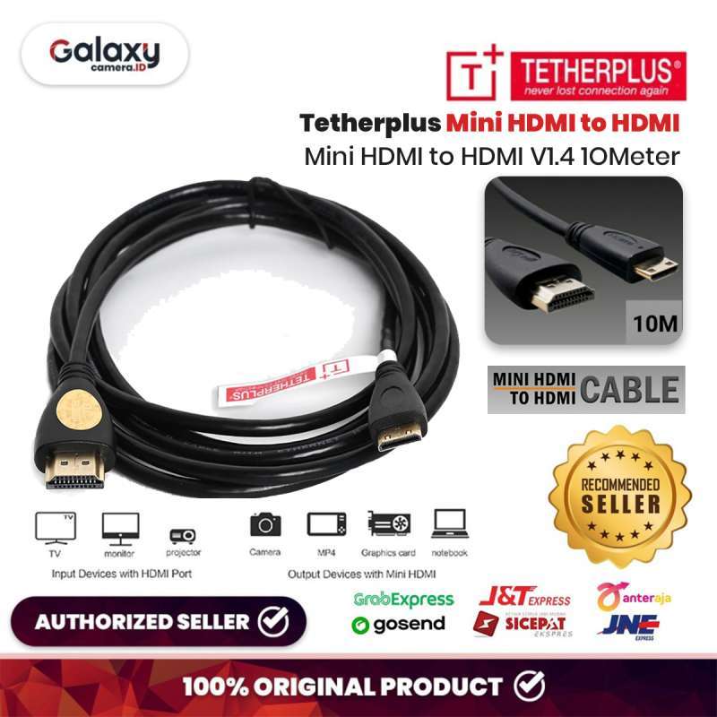 Jual TetherPlus Mini HDMI to HDMI 10M V1.4 Kabel Kamera Original