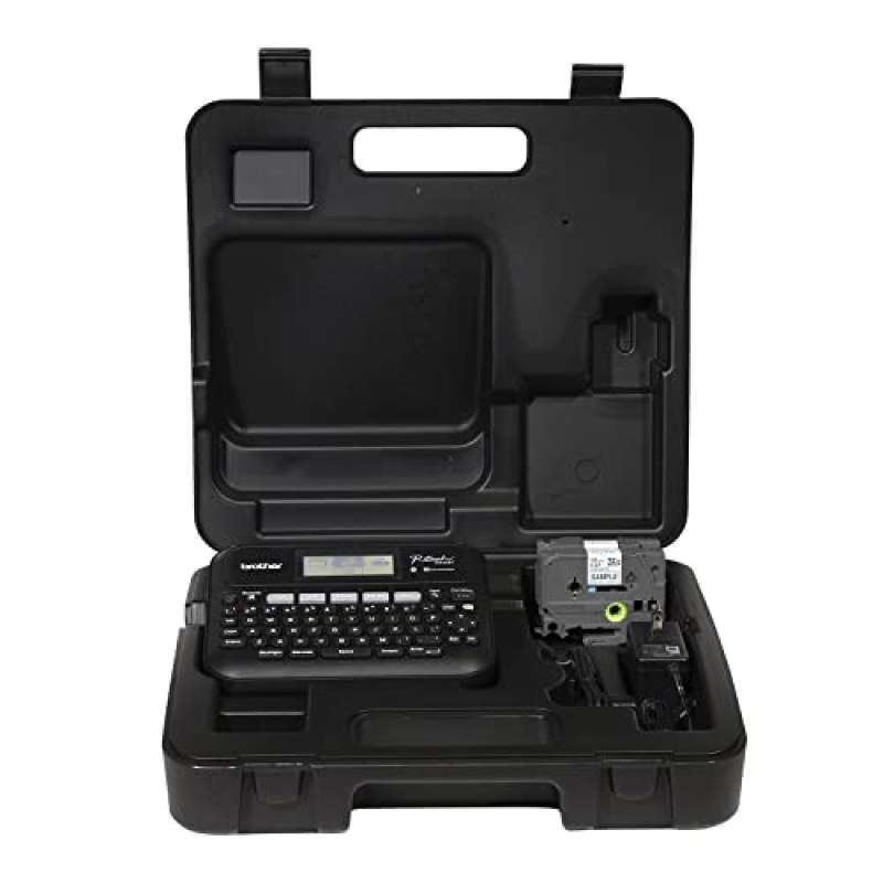 Brother P-Touch Label Maker, Versatile Easy-to-Use Labeler, PTD400AD, AC Adapter, QWERTY Keyboard, Multiple Line Labeling, White