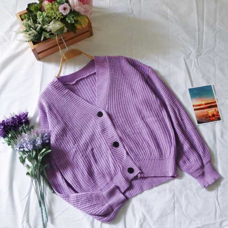 Promo Cardi Lova Eireen Cardigan Outer Rib Crop Juan Cardy Lova