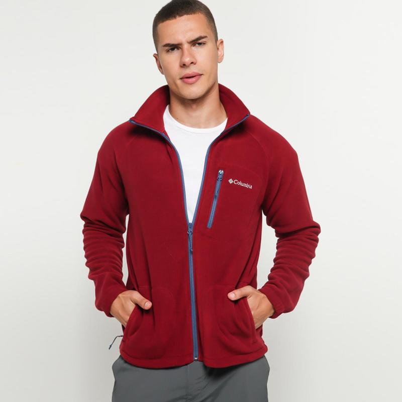 men's columbia red fleece jacket
