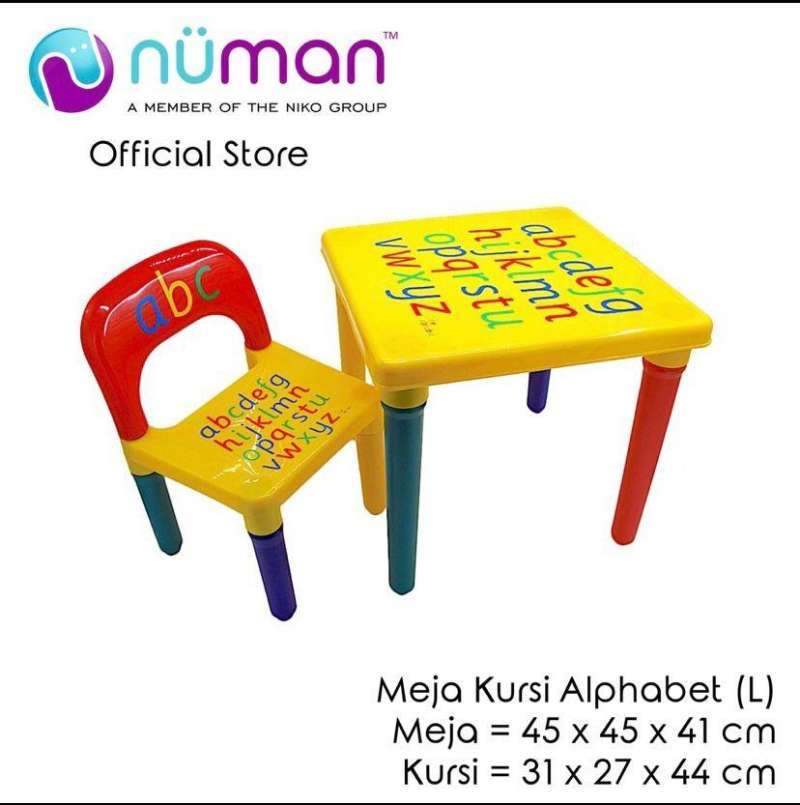 Alphabet table and chair sales
