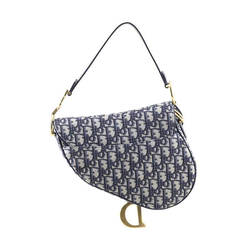 blue dior saddle bag