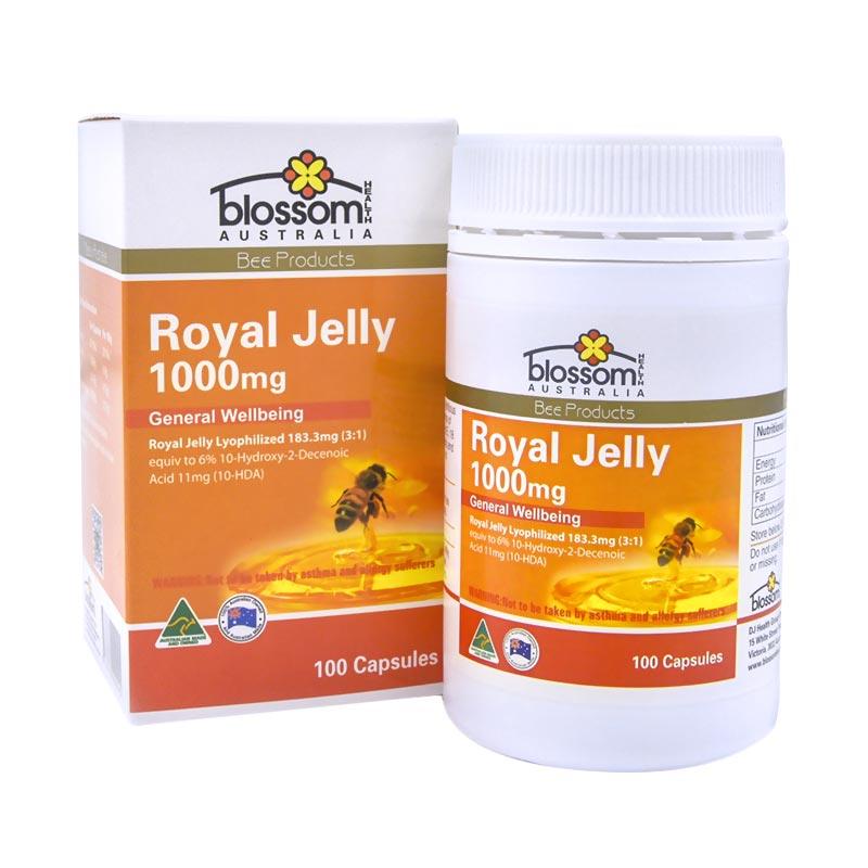 Jual Blossom Health Royal Jelly 1000mg 1 1 10 Hda Suplemen Kesehatan 100 Capsules Online September 2020 Blibli Com