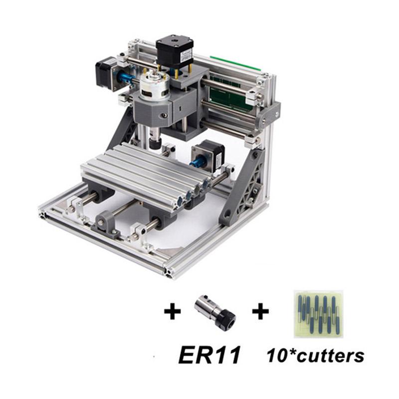 Jual E Accessory Mini Diy Cnc Laser Engraving Pcb Milling Machine Wood Carving Router Cnc1610 Host Er11 10 Cutters Online Januari 2021 Blibli