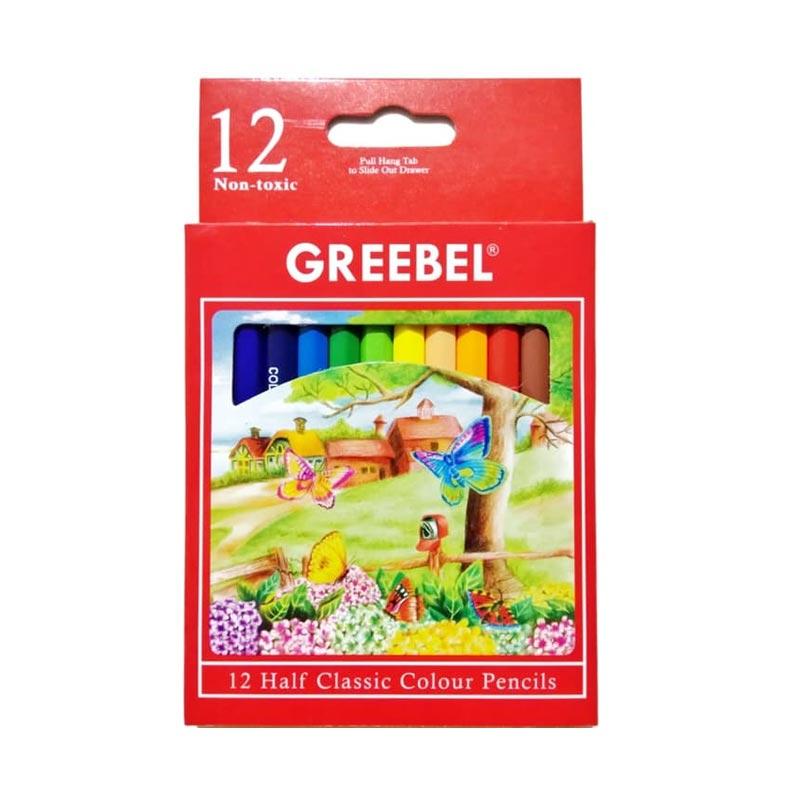 Jual Greebel Classic Pensil Warna 12 Warna Short Online Juni