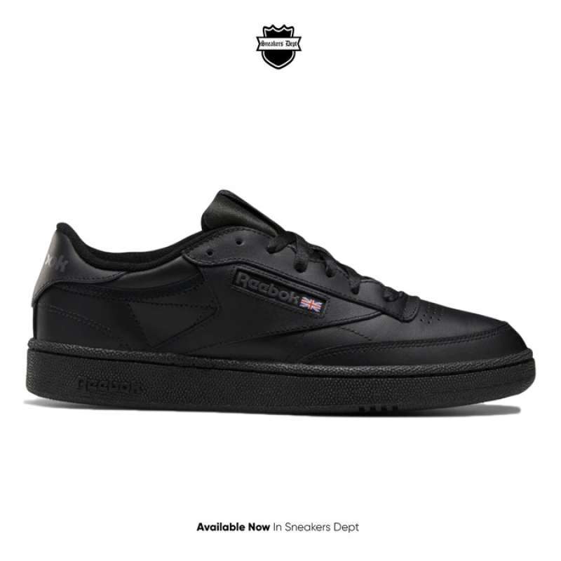 Sepatu Sneakers Pria REEBOK CLUB C 85 BLACK CHARCOAL ORIGINAL 39