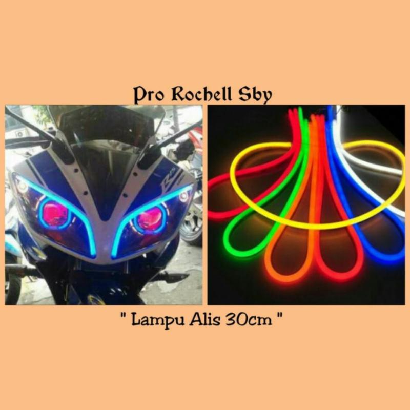 rochell led neon fleksibel lampu alis motor for universal 1pcs