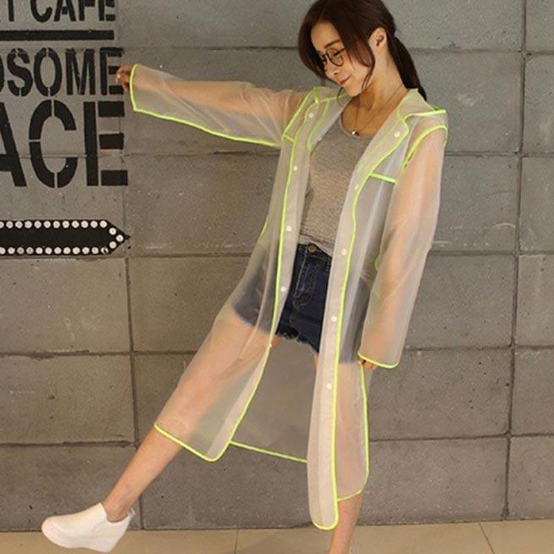 long transparent raincoat