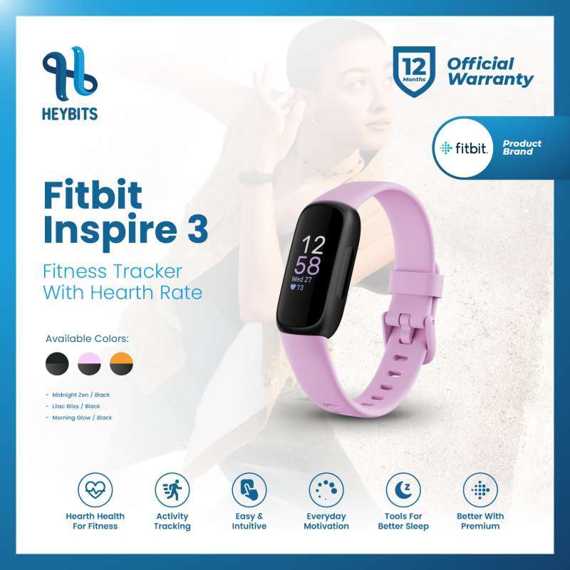 Promo Fitbit Inspire 3 Smartwatch Health and Fitness Original