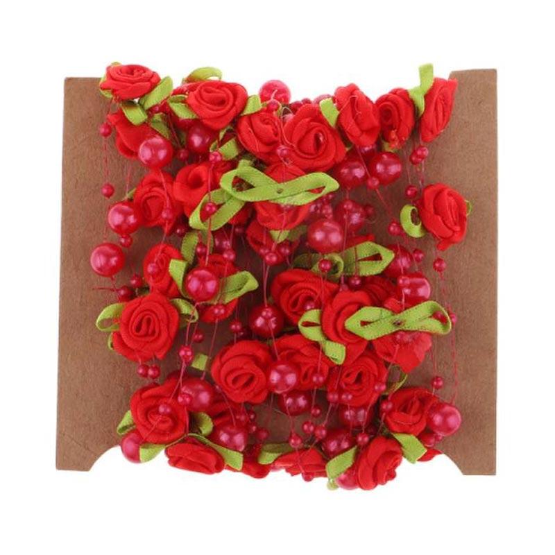 Jual Oem Home Festival Decoration Bead Chain Pearls Rose Flower Garland Diy Crafts 5 M Online Oktober 2020 Blibli Com