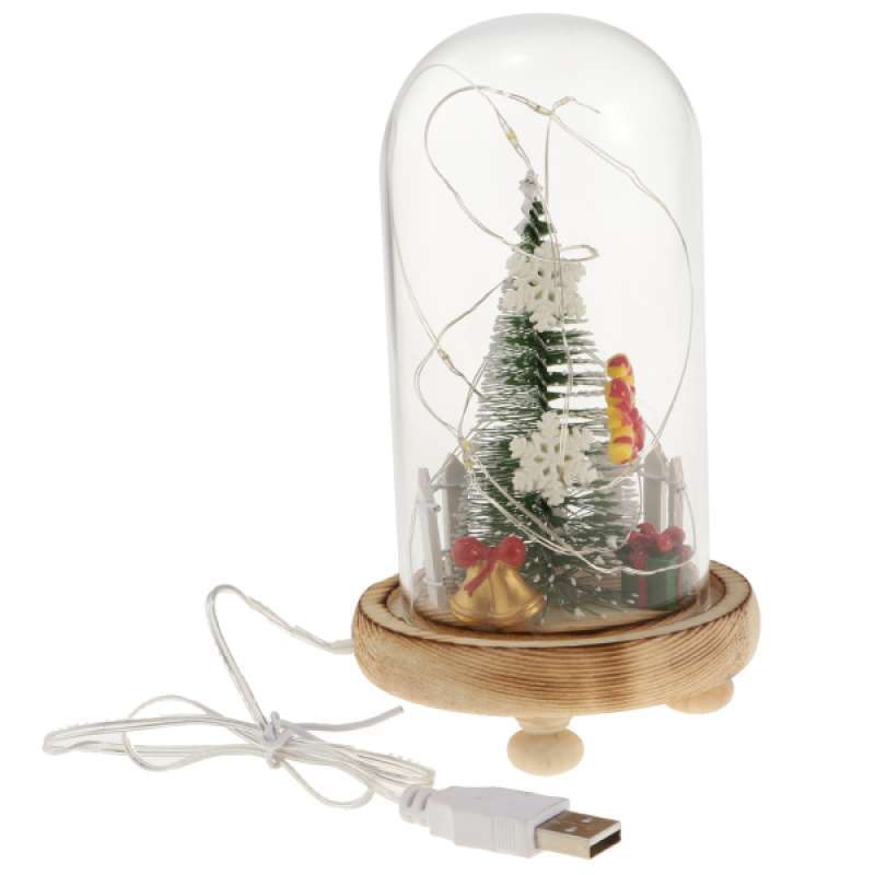 oem glass cover led micro landscape night light christmas table decorations gift
