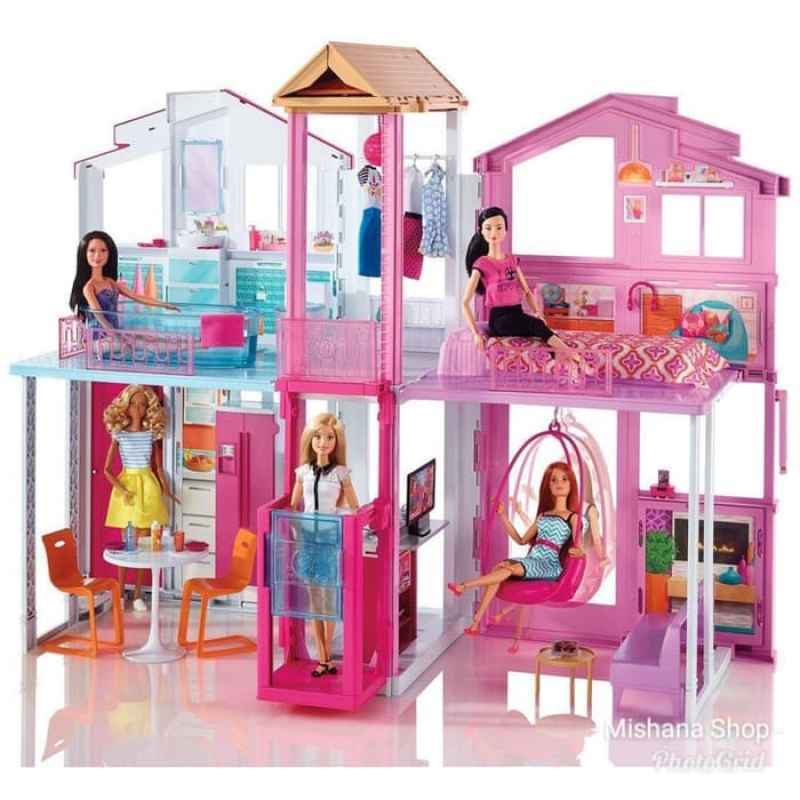 Jual Barbie Rumah Boneka Barbie Pink Passport 3 Story Town House Online November 2020 Blibli