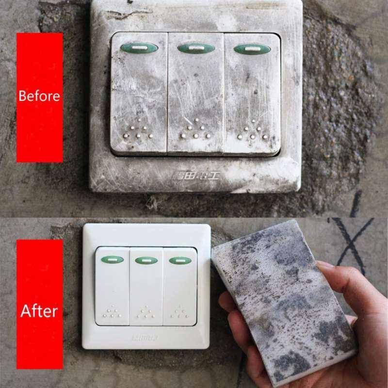 Jual Lans Magic Sponge Eraser Dish Cleaner For Kitchen Office Bathroom Cleaning 100pcs Lot 10x7x3cm Online November 2020 Blibli Com