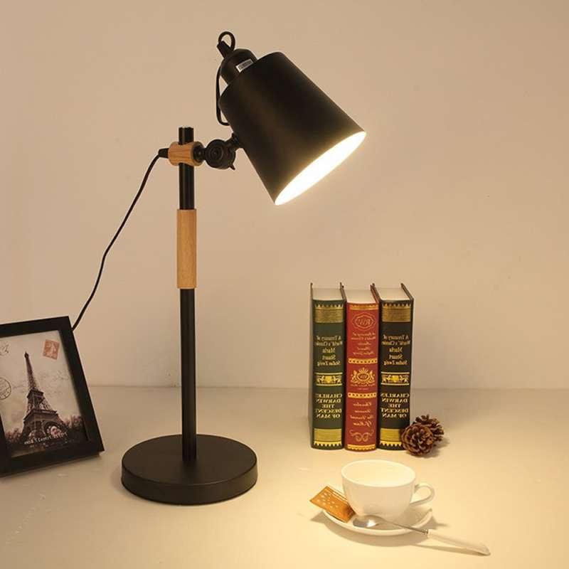 Jual Lans Nordic And Modern Minimalist Iron Desk Lamp Warm Light E27 Led Eye Protection Reading Lamp With Adjustable Lampshade Online September 2020 Blibli Com