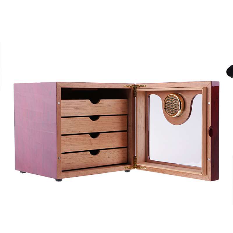Jual Oem Spanish Cedar Cigar Humidor With Humidifier Hygrometer Maroon Online November 2020 Blibli Com