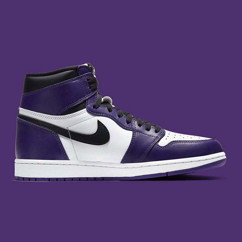 nike jordan 1 retro high court purple white