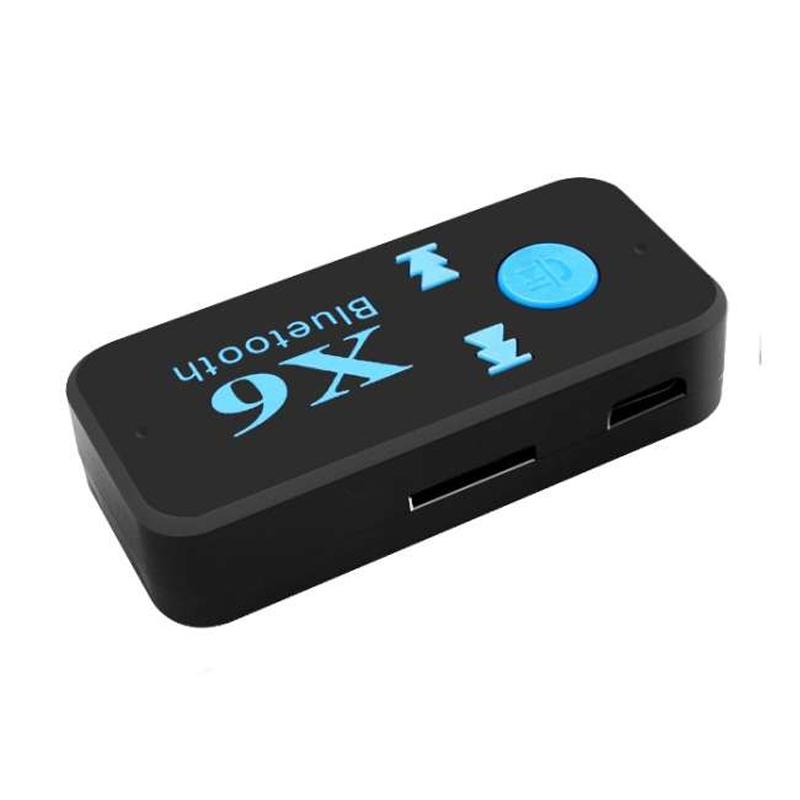 Jual Casco Bluetooth Aux Audio Receiver Mobil HQX6 Black di