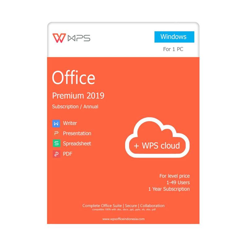 Jual Wps Office Premium Edition 1 Year Subscription 1 49 User Online Januari 2021 Blibli