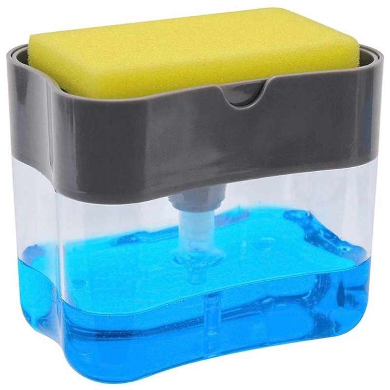 Jual Dispenser Sabun Cair Cuci Piring Dan Tempat Spons Kotak Sabun Cair 2 In 1 Soap Pump Sponge Caddy Free Spons Terbaru Juli 2021 Blibli