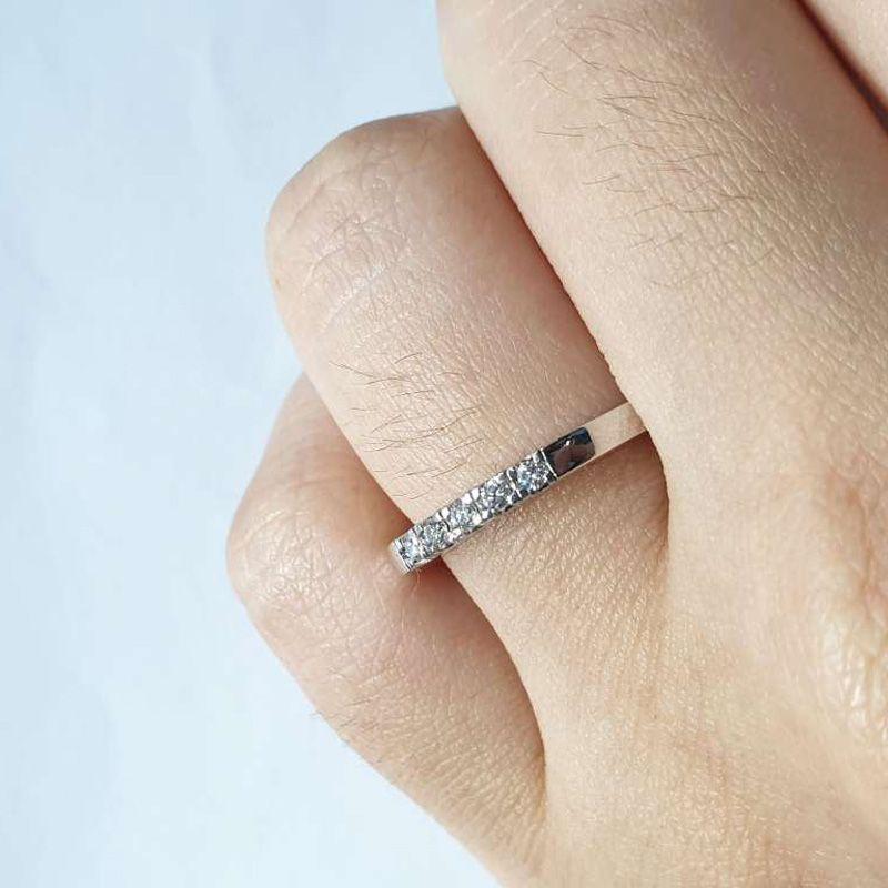 diamond listring white gold cincin 14k