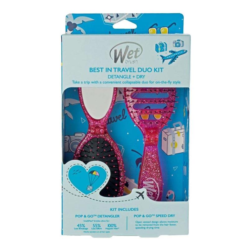 Jual The Wet Brush Best In Travel Duo Kit Pink Glitter Online Januari 2021 Blibli
