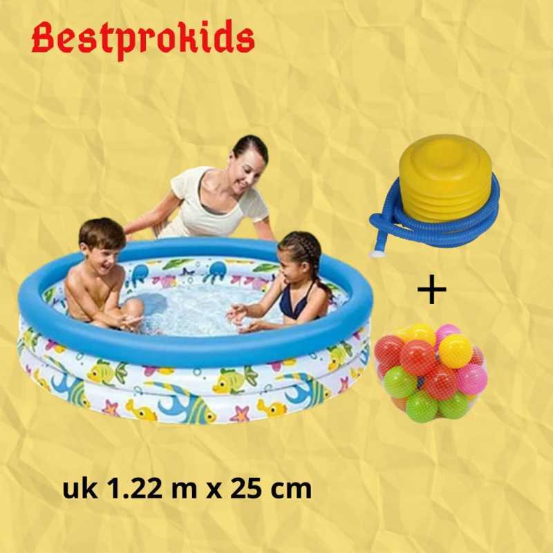Bestway Kolam Renang Anak 1 22 M X 25 Cm Free Pompa Dan Bola 25 Pcs Terbaru Agustus 2021 Harga Murah Kualitas Terjamin Blibli