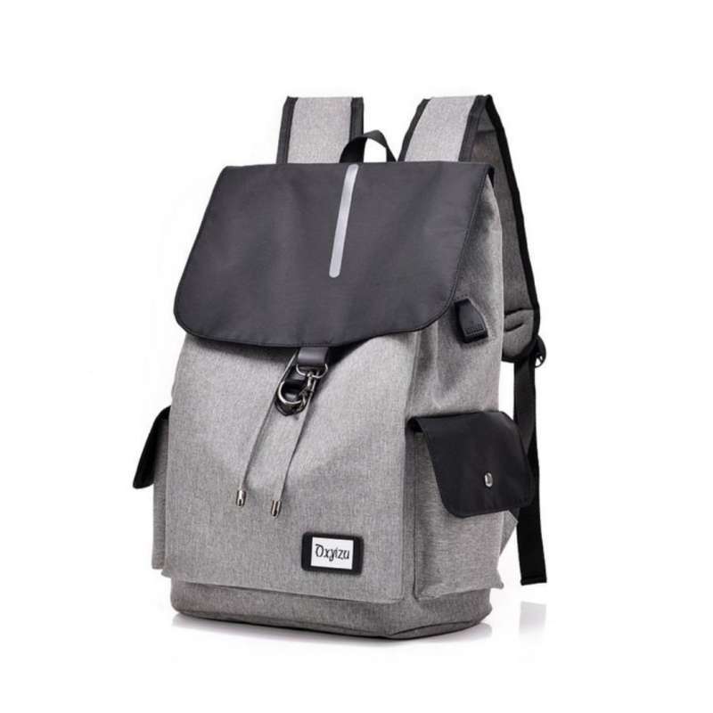 Roll Top Backpack Black Tas Ransel Pria 