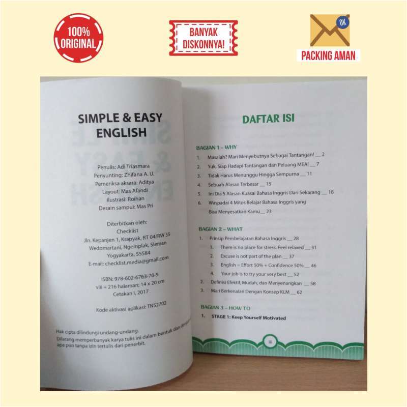 Jual Buku Belajar Bahasa Inggris Simple Easy English Online Oktober 2020 Blibli Com