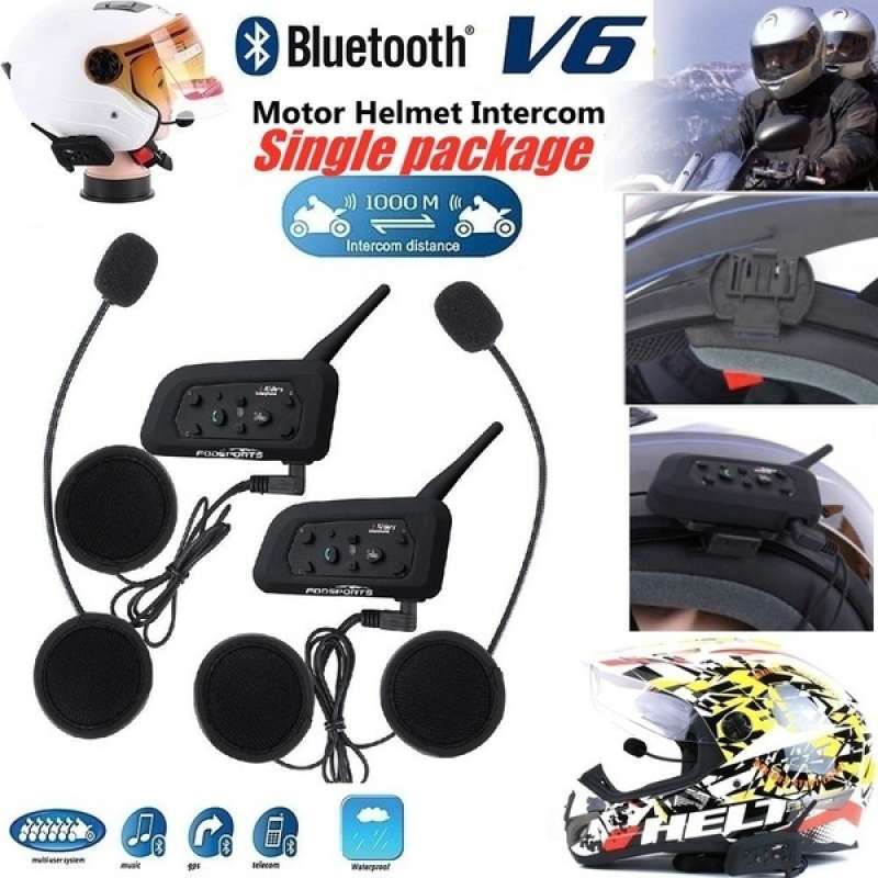 Jual Intercom V6 Vnetphone Intercom Bluetooth Helm Headset Interphone 12000m Original Online September 2020 Blibli Com