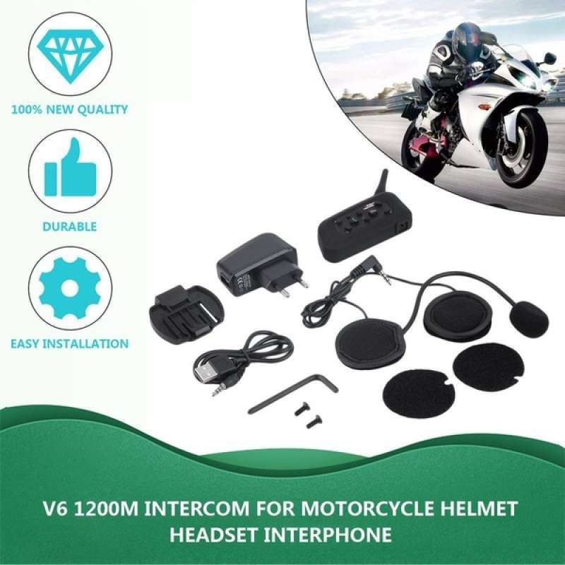 Jual Intercom V6 Vnetphone Intercom Bluetooth Helm Headset Interphone 12000m Original Online September 2020 Blibli Com