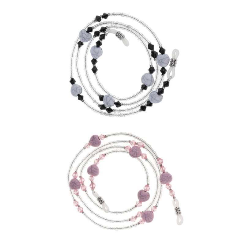 2pcs Beads Eye Glasses Sunglasses Spectacles Chain Cord Lanyard Holder Strap