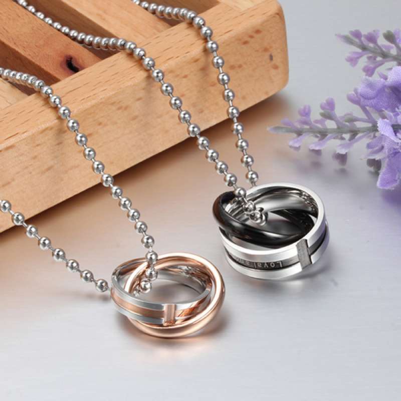Lovers Pendant Necklace Chain Jewelry 