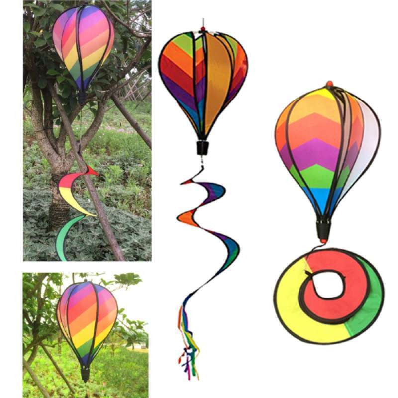 55" Hot Air Balloon Windmill Windsock Outdoor Yard Festival Decor whirligig 