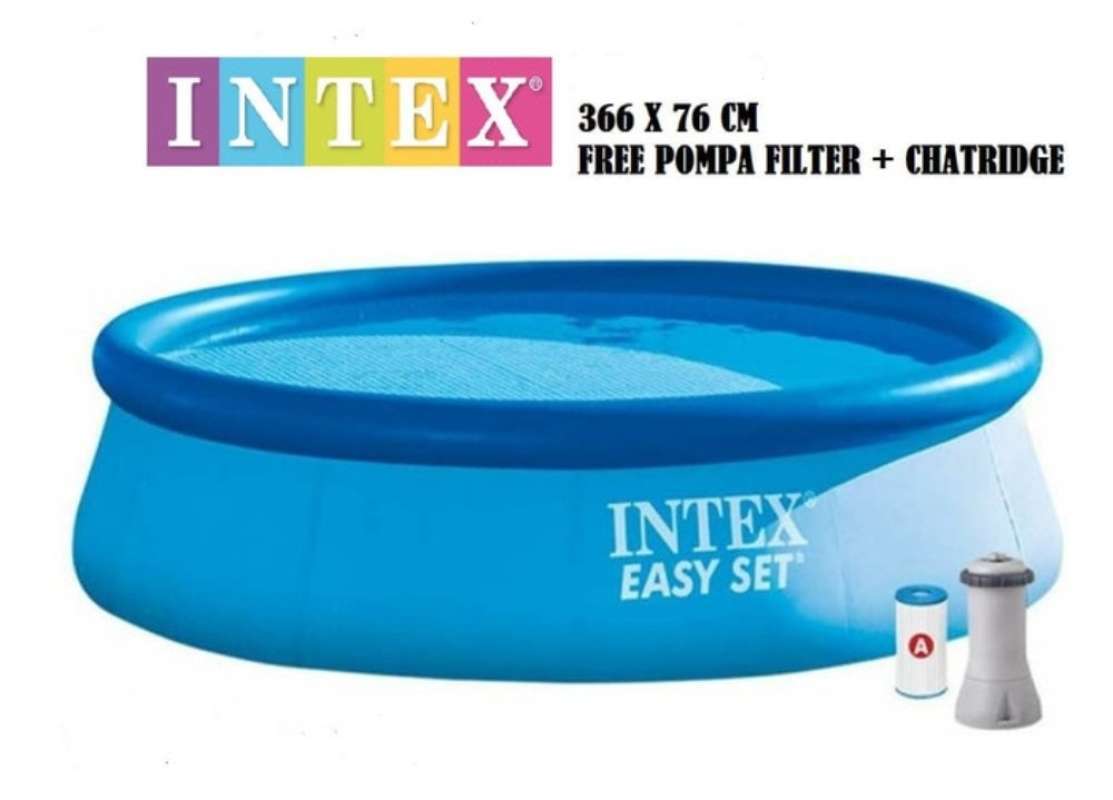 Jual Kolam Renang Anak Jumbo Bulat Intex Kolam Renang Portable 366x76 Cm Free Pompa Filter Kolam Online Oktober 2020 Blibli Com