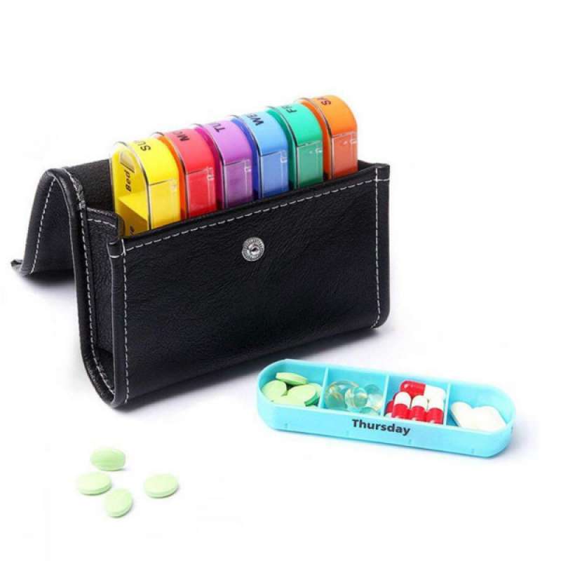 Jual Pu Purse Travel Pill Box Medicine Tablet Organizer Storage Dispenser Case Online November 2020 Blibli