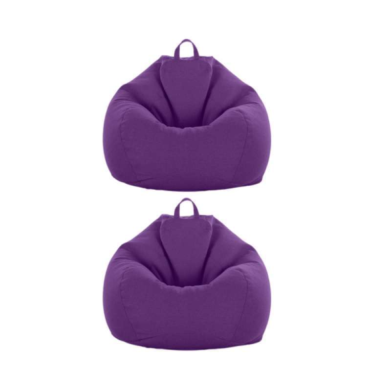 Jual 2pcs Purple Sofa Bean Bag Cover Big 90cm Width With Soft Micro Fiber No Filling Toy Organizer Fill With Anything Soft Online Februari 2021 Blibli Velvet bean bag footstool cover footrest round stool beanbags sofa lounger cover. blibli