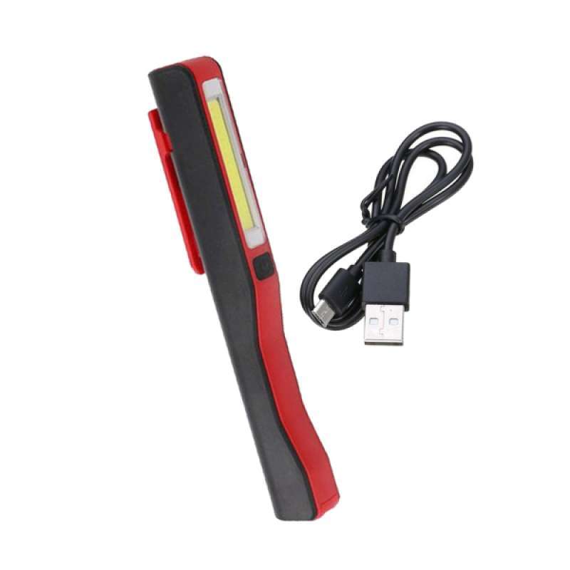 COB LED Light Rechargeable Magnetic Pocket Pen Inspection Work USB Flashlight 