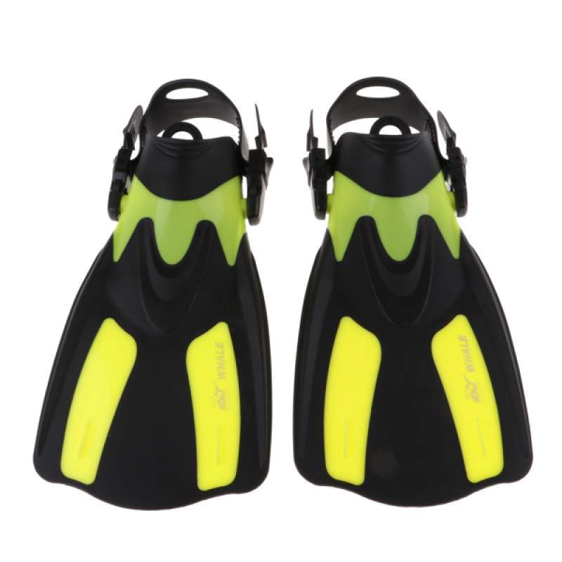 Swimming Fins Short Full Foot Pocket Diving Flippers Open Heel Adjustable Snorkeling Scuba Training Fins 