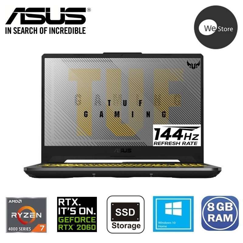 Jual Asus Tuf A15 Fx506iv R7r6b6t Gaming Laptop Ryzen 7 4800h 8gb 512gb Ssd Nvidia Rtx2060 6gb 15 6 Inches Fhd Win10 144hz Fortress Grey Online Desember 2020 Blibli