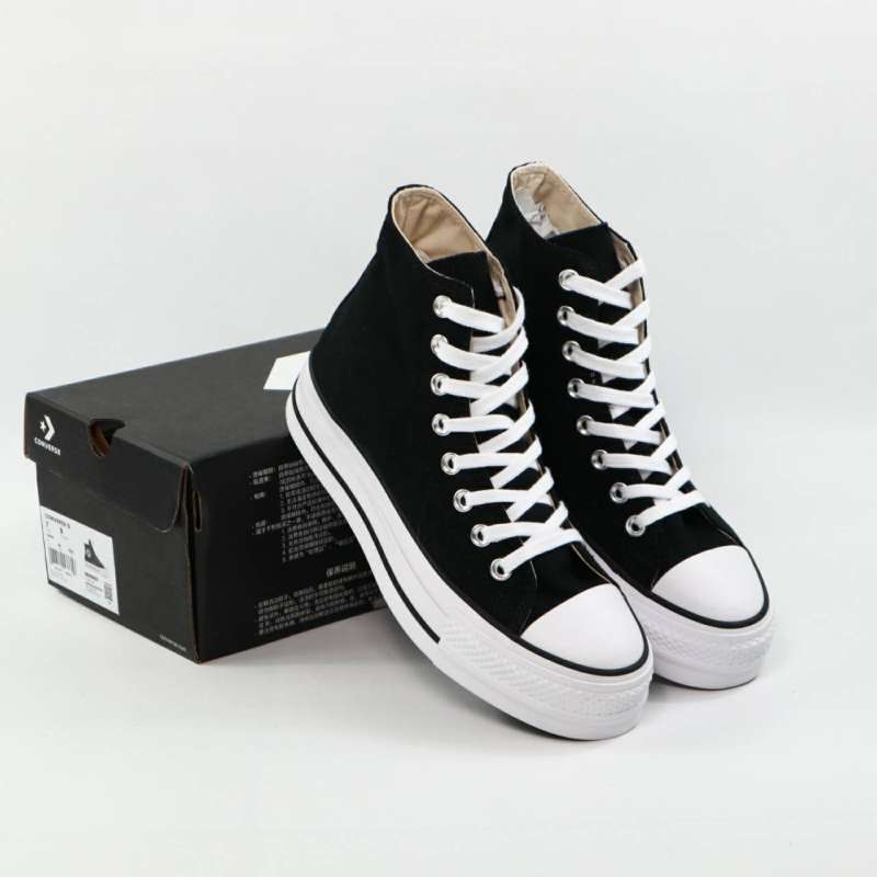 Promo SEPATU CONVERSE CHUCK TAYLOR ALL STAR LIFT HIGH BLACK WHITE ORIGINAL  BNIB FULL TAG BARCODE BAHAN CANVAS SIZE: 36/37/38/39/40 Diskon 22% di  Seller ZoneSneakers - Pasanggrahan, Kota Bandung | Blibli