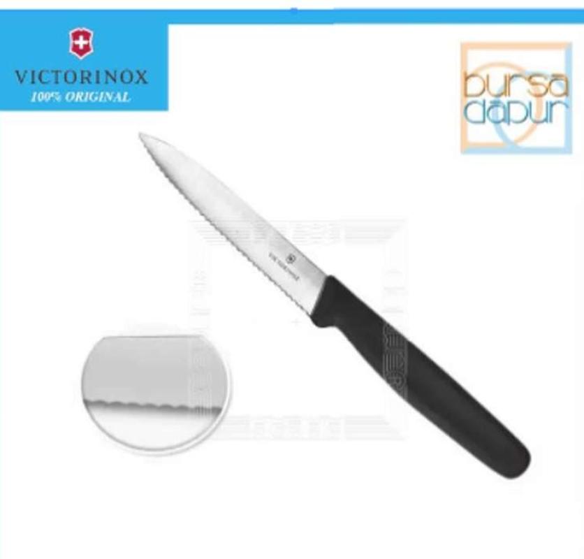 Jual Pisau 5 0733 Victorinox Black Paring Knife Wavy 10 Cm 20 7 Cm Online Desember 2020 Blibli