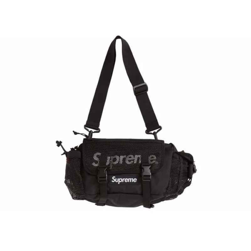 supreme waist bag over shoulder