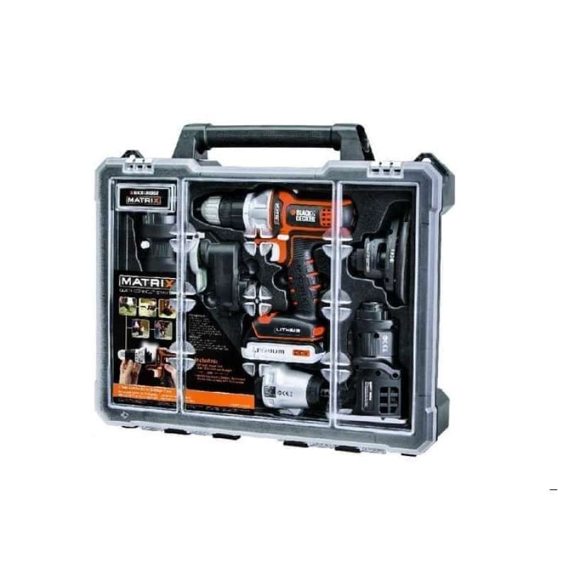 black decker bor cordless mesin multifungsi 6 tool kit evo186 b1