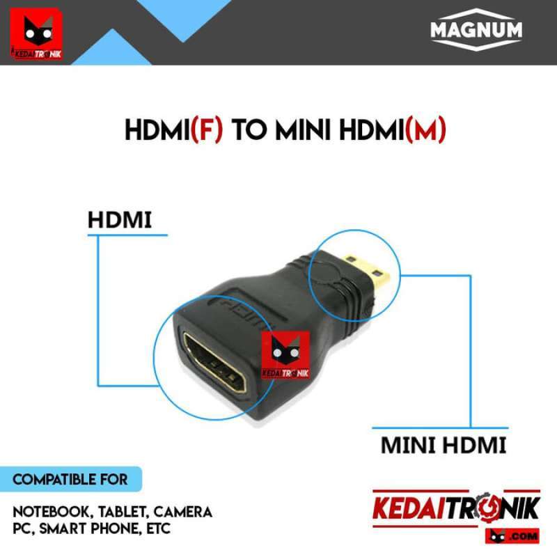 Jual Gender Hdmi Female To Mini Hdmi Male Connector Converter Gold Magnum Online November 2020 Blibli