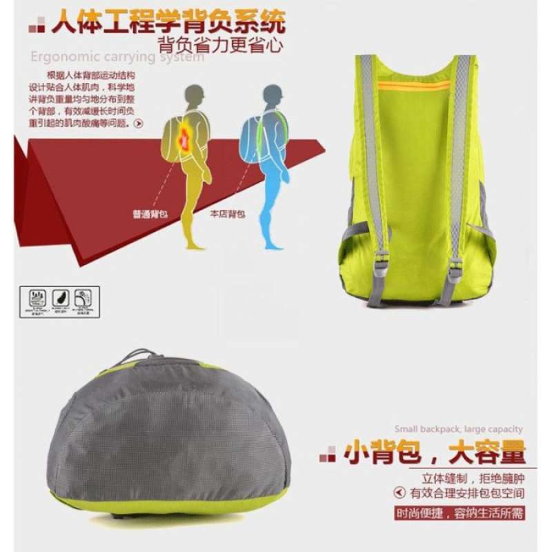 Xinguanhua Tas Gunung Lipat Waterproof 17L XA94WD Hitam Y4194